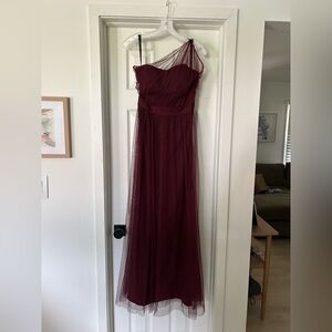 Bill Levkoff Deep Red Gown